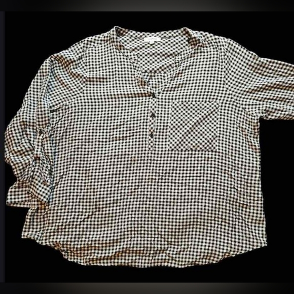 Plus Size My Style Checkered Boho Tunic - Picture 5 of 6